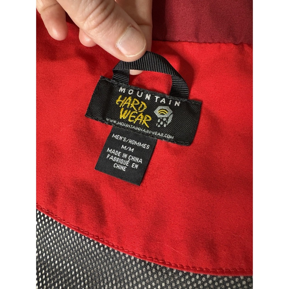 Mountain Hardwear Gore-Tex Rain Jacket Mens Medium Hooded Performance Shell Red - Picture 4 of 16
